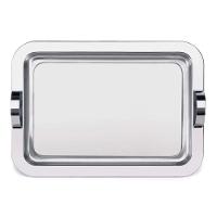 Bandeja Retangular Inox Com Alças 34x25 Café Chá Decorativa - 4