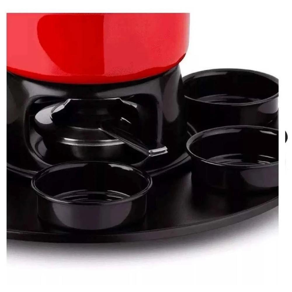 Aparelho De Fondue Lugano Carroussel 18 Peças Esmaltado 1,4 Litros Carne Queijo Chocolate Frutas - 2