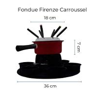 Aparelho De Fondue Lugano Carroussel 18 Peças Esmaltado 1,4 Litros Carne Queijo Chocolate Frutas - 5