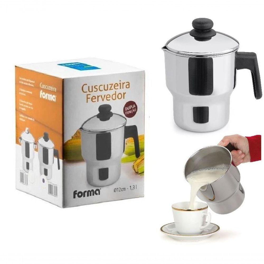 Panela Cuscuzeira Aparelho De Cuscuz Para Fogão Indução 1,3 Litros Multiuso Funciona Como Fervedor - 3