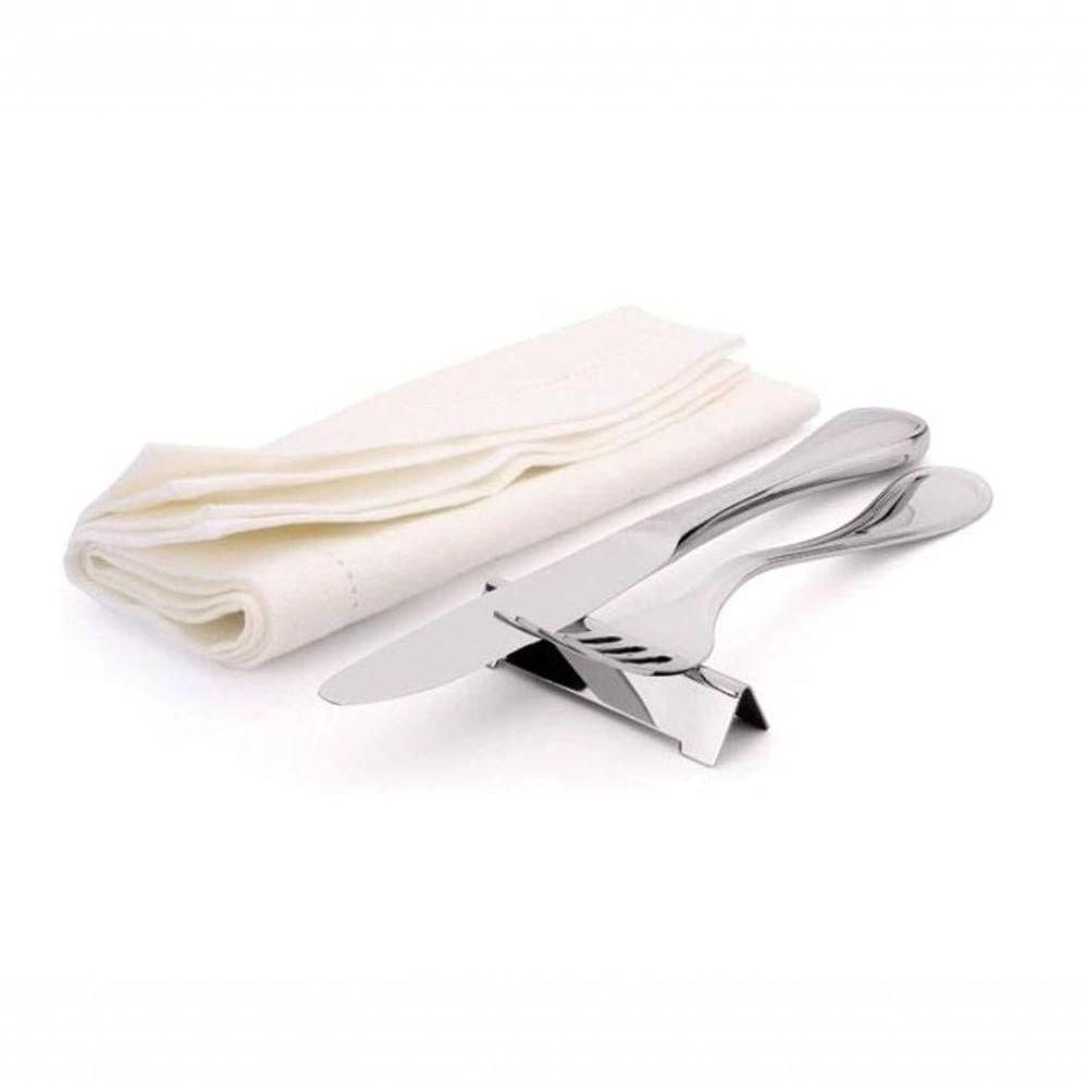 Conjunto 6 Descansos Apoio De Talheres Mesa Inox Toptable - 3