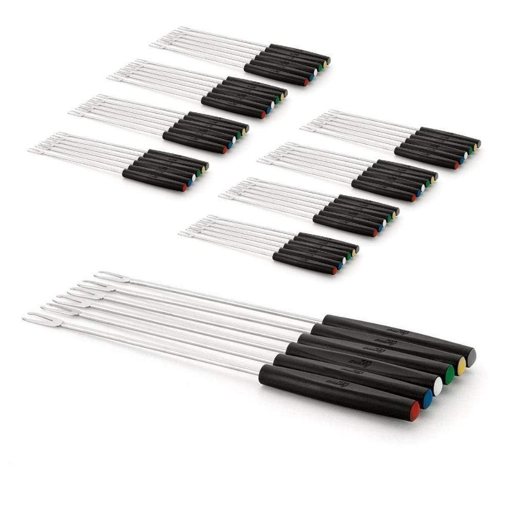 Conjunto Com 48 Garfos Para Fondue 23cm Lote Kit Aço Inox - 1