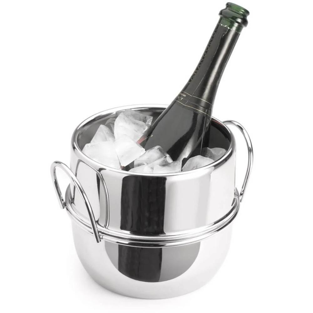 Balde De Gelo Inox Para Garrafas Champanheira 4l Com Alças - 4