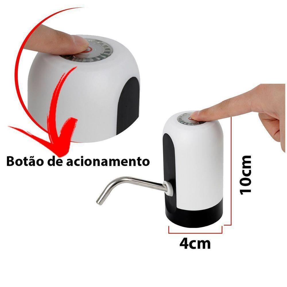 Bomba De Agua Para Bebedouro Galao Eletrico Usb Automática - 3
