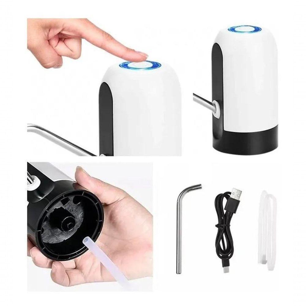 Bomba Elétrica Galão água 20 Litros Dispensador Recarregável - 2