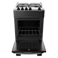 Fogão 4 Bocas Preto Com Mesa Inox Atlas Atenas Bivolt