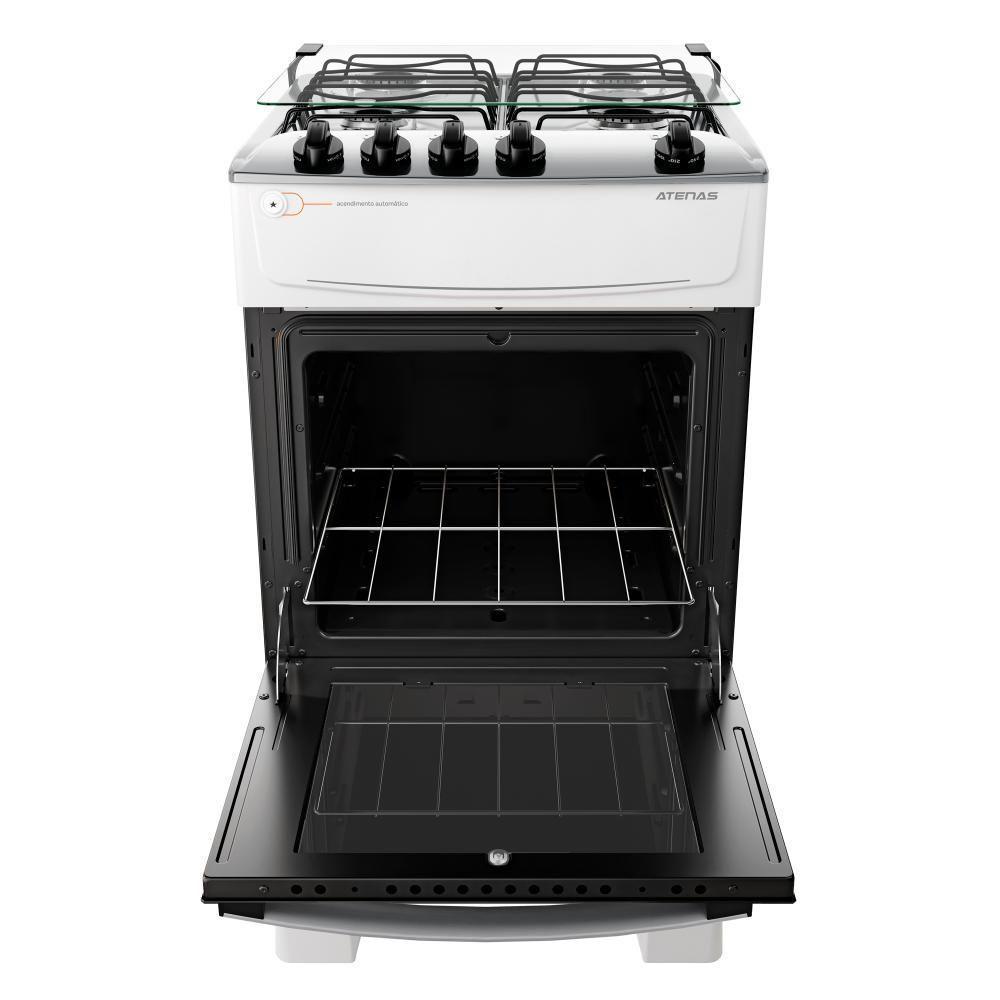 Fogão 4 Bocas Branco Com Mesa Inox Atlas Atenas Bivolt - 2