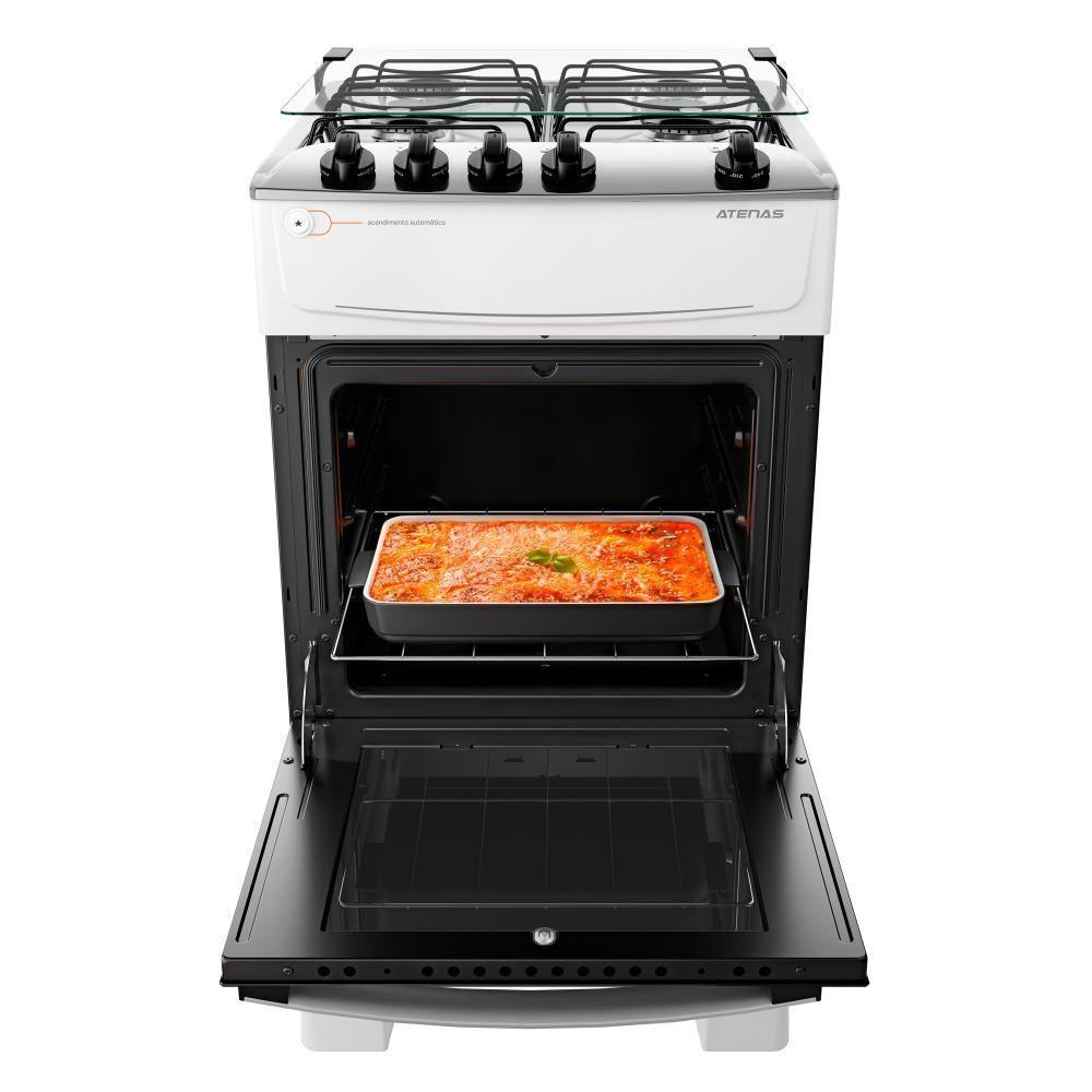 Fogão 4 Bocas Branco Com Mesa Inox Atlas Atenas Bivolt - 3