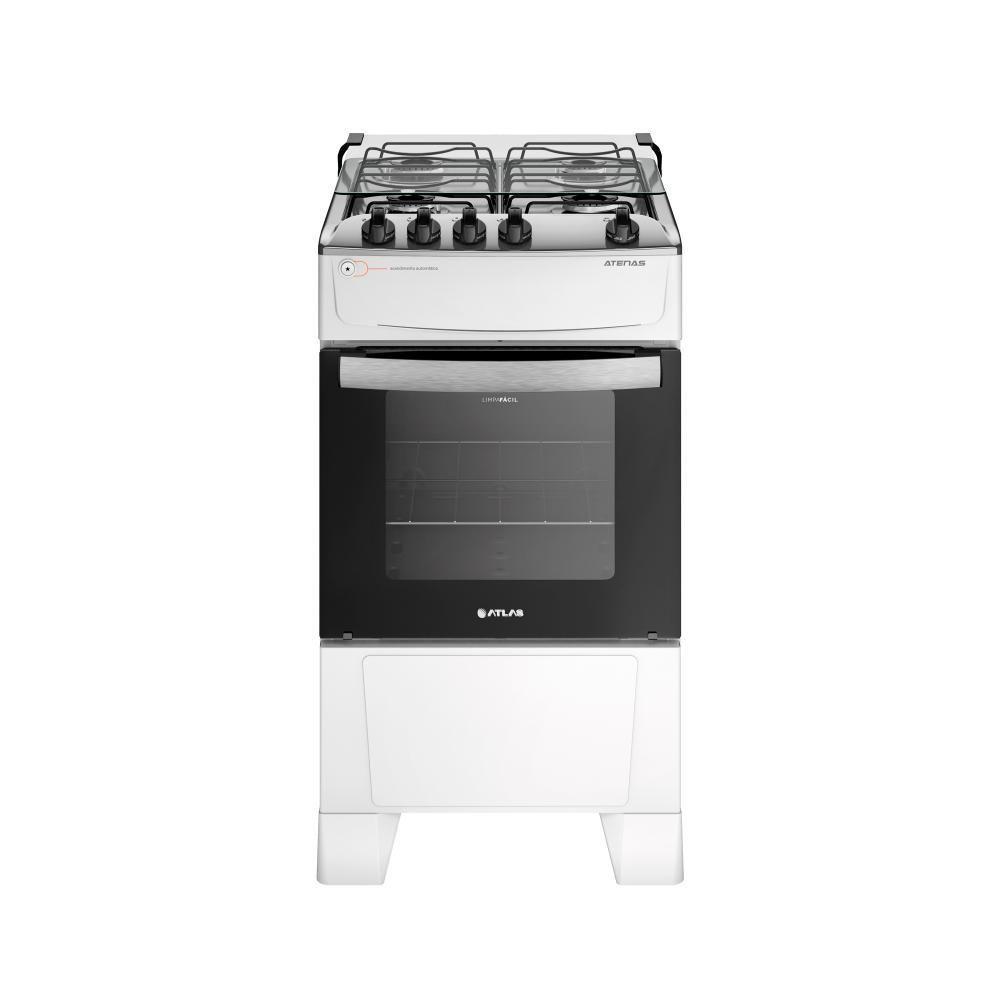 Fogão 4 Bocas Branco Com Mesa Inox Atlas Atenas Bivolt - 6