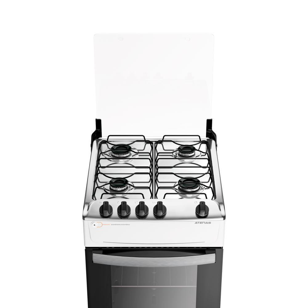 Fogão 4 Bocas Branco Com Mesa Inox Atlas Atenas Bivolt - 7
