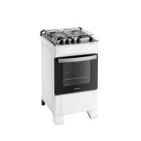 Fogão 4 Bocas Branco Com Mesa Inox Atlas Atenas Bivolt - 1