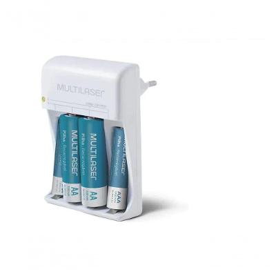 Carregador De Pilhas Multilaser 2 X Aa+ 2 X Aaa -