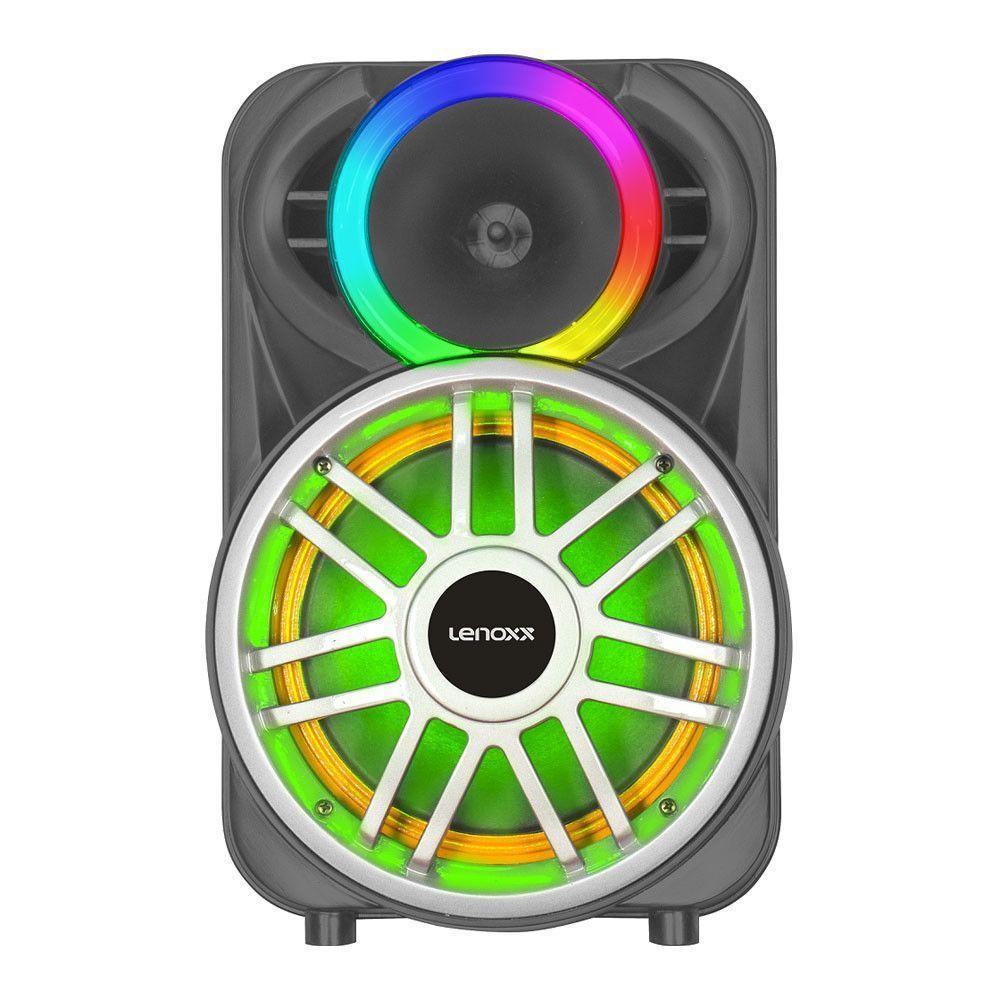 Caixa Amplificada Lca8 Bluetooth 300w Rms Com Leds Lenoxx Preto Bivolt - 1