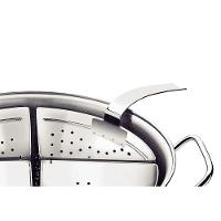 Cozi-pasta Tramontina Professional Em Aço Inox Com 4 Divisórias 30 Cm 13,5 L Tramontina