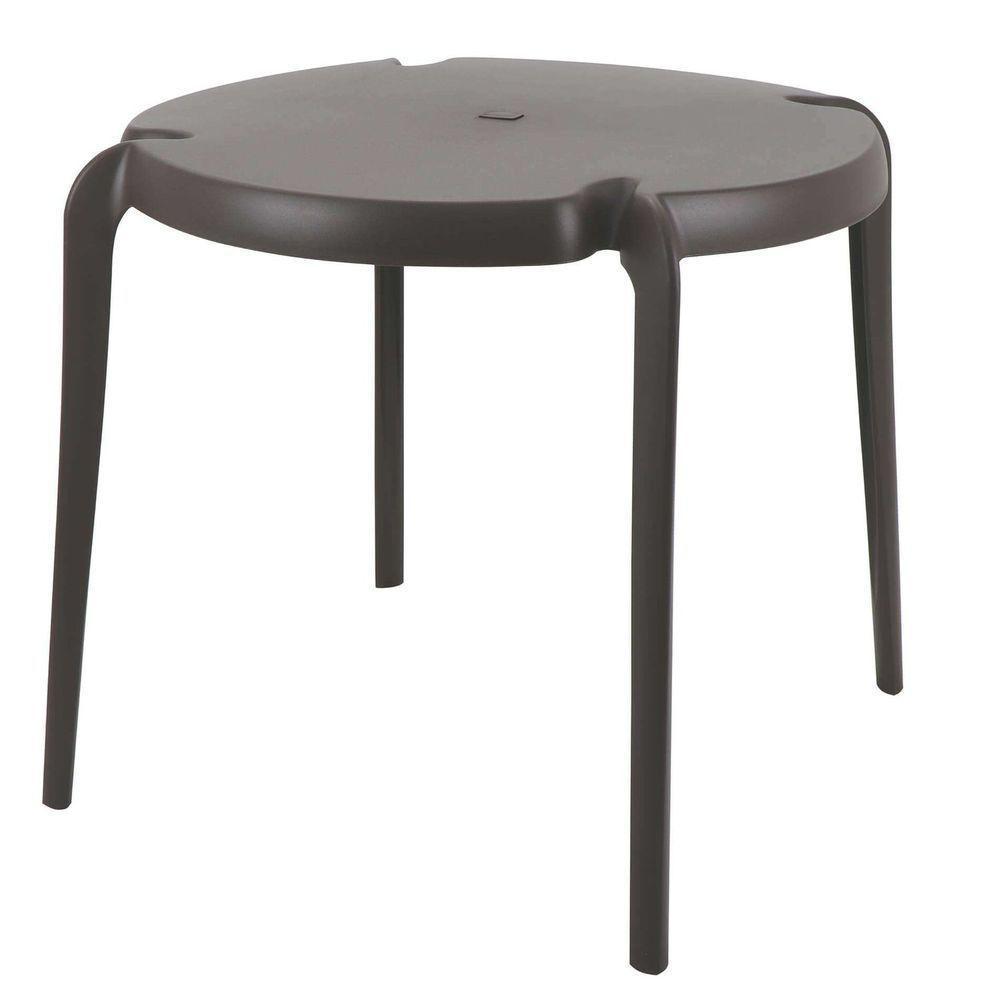 Mesa Tramontina Clarice Em Polipropileno E Fibra De Vidro Marrom Tramontina - 1