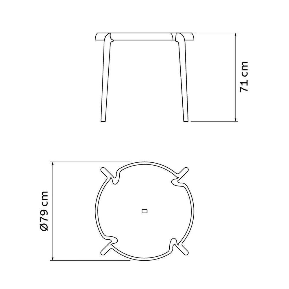Mesa Tramontina Clarice Em Polipropileno E Fibra De Vidro Marrom Tramontina - 3