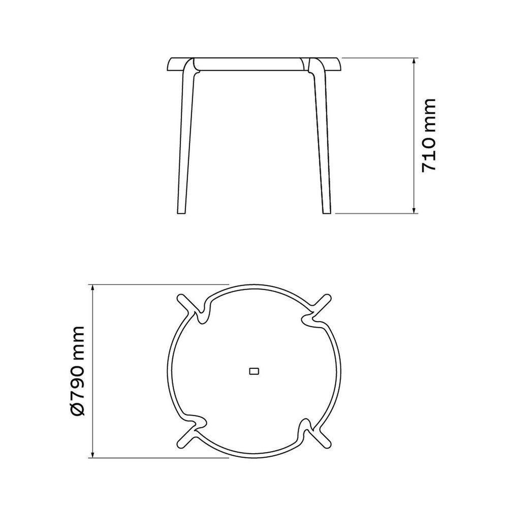 Mesa Tramontina Clarice Em Polipropileno E Fibra De Vidro Marrom Tramontina - 4