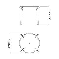 Mesa Tramontina Clarice Em Polipropileno E Fibra De Vidro Marrom Tramontina - 4