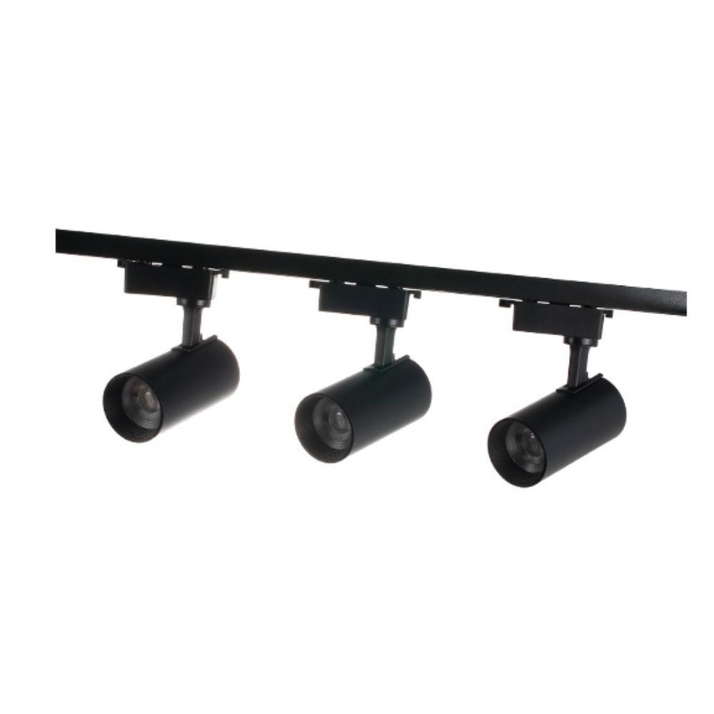 Spot P/ Trilho Authentic Preto 7w Branco 6500k - 2