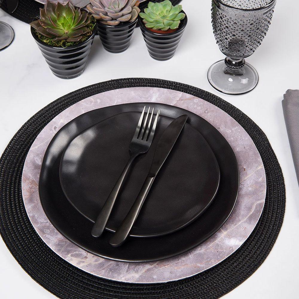 Jogo Americano Copa E Cia 6 Peças Luna Preto - 2