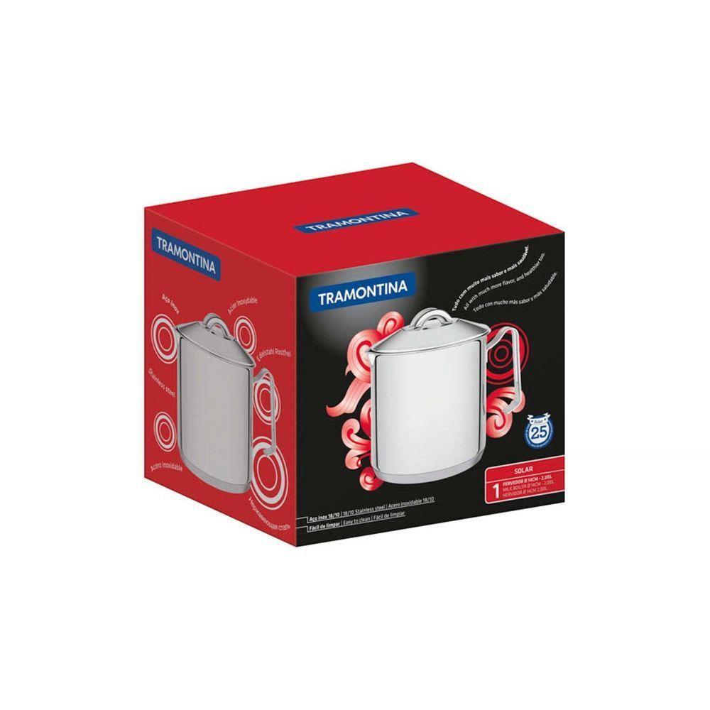 Fervedor Tramontina Solar Em Aço Inox Fundo Triplo Com Tampa 14 Cm 2 L Tramontina - 2
