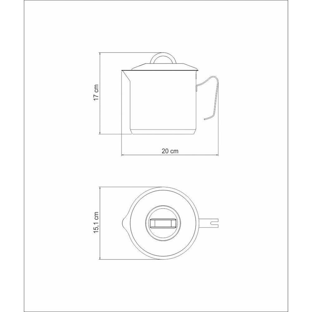 Fervedor Tramontina Solar Em Aço Inox Fundo Triplo Com Tampa 14 Cm 2 L Tramontina - 5