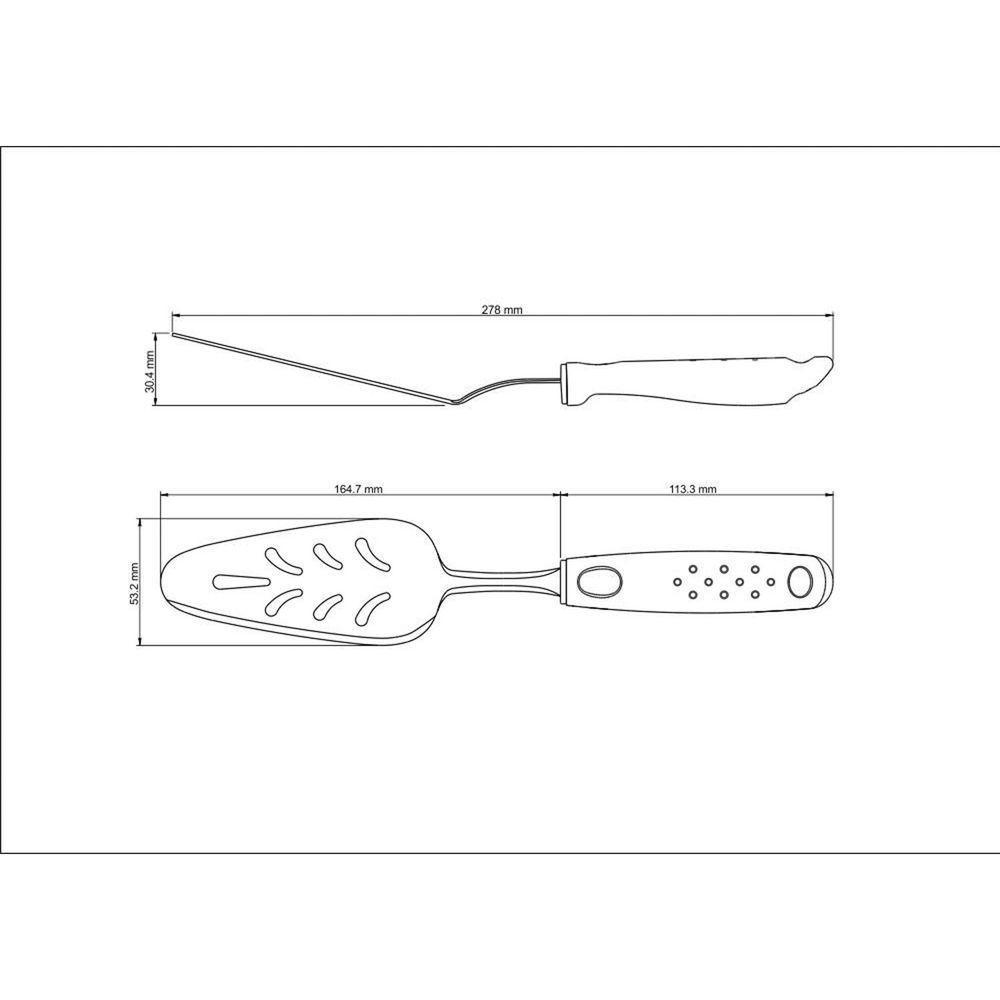 Espátula Para Bolo Tramontina Utilitá Em Aço Inox Com Cabo De Polipropileno Preto Tramontina - 2
