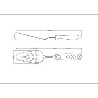 Espátula Para Bolo Tramontina Utilitá Em Aço Inox Com Cabo De Polipropileno Preto Tramontina - 2