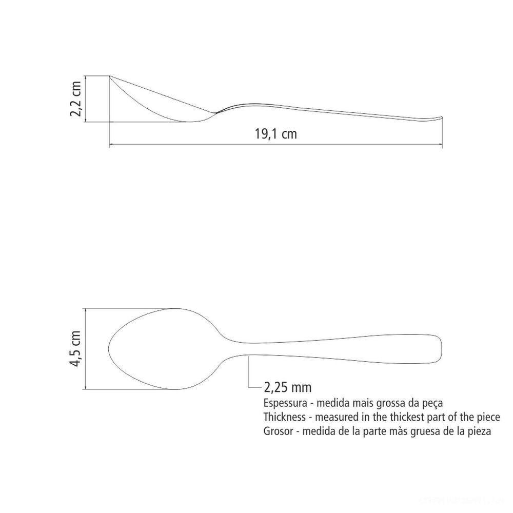Faqueiro Amazonas Tramontina Em Aço Inox 72 Peças Com Facas De Mesa - Sem Estojo Tramontina - 7