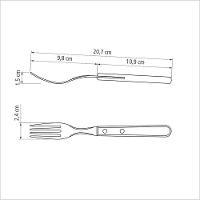 Garfo De Mesa Tramontina Em Aço Inox E Cabo Madeira Polywood Tramontina - 5