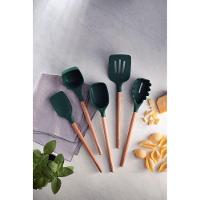 Espátula Tramontina Live Em Silicone Verde Com Cabo Em Madeira Tramontina - 3