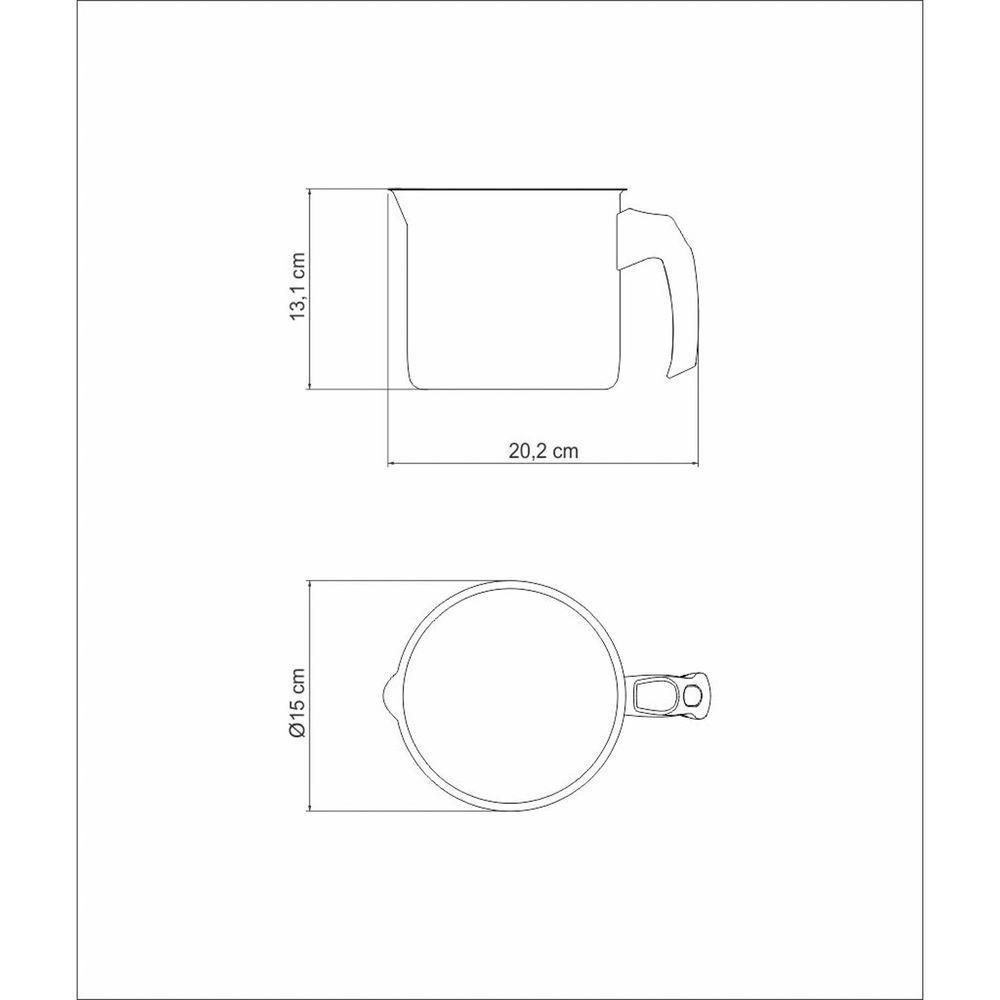 Fervedor Tramontina Allegra Em Aço Inox Com Fundo Triplo E Cabo De Baquelite 14 Cm 2 L Tramontina - 7
