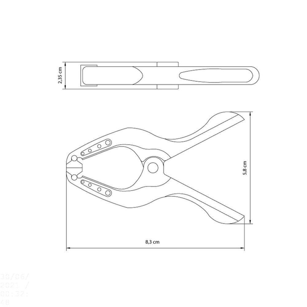 Grampo Plástico 1" Tramontina Com Corpo De Nylon E Mandíbulas Em Borracha Tramontina - 3