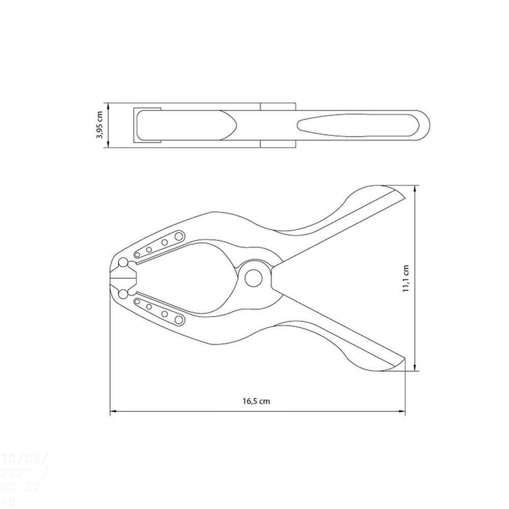 Grampo Plástico 2" Tramontina Com Corpo De Nylon E Mandíbulas Em Borracha Tramontina - 3
