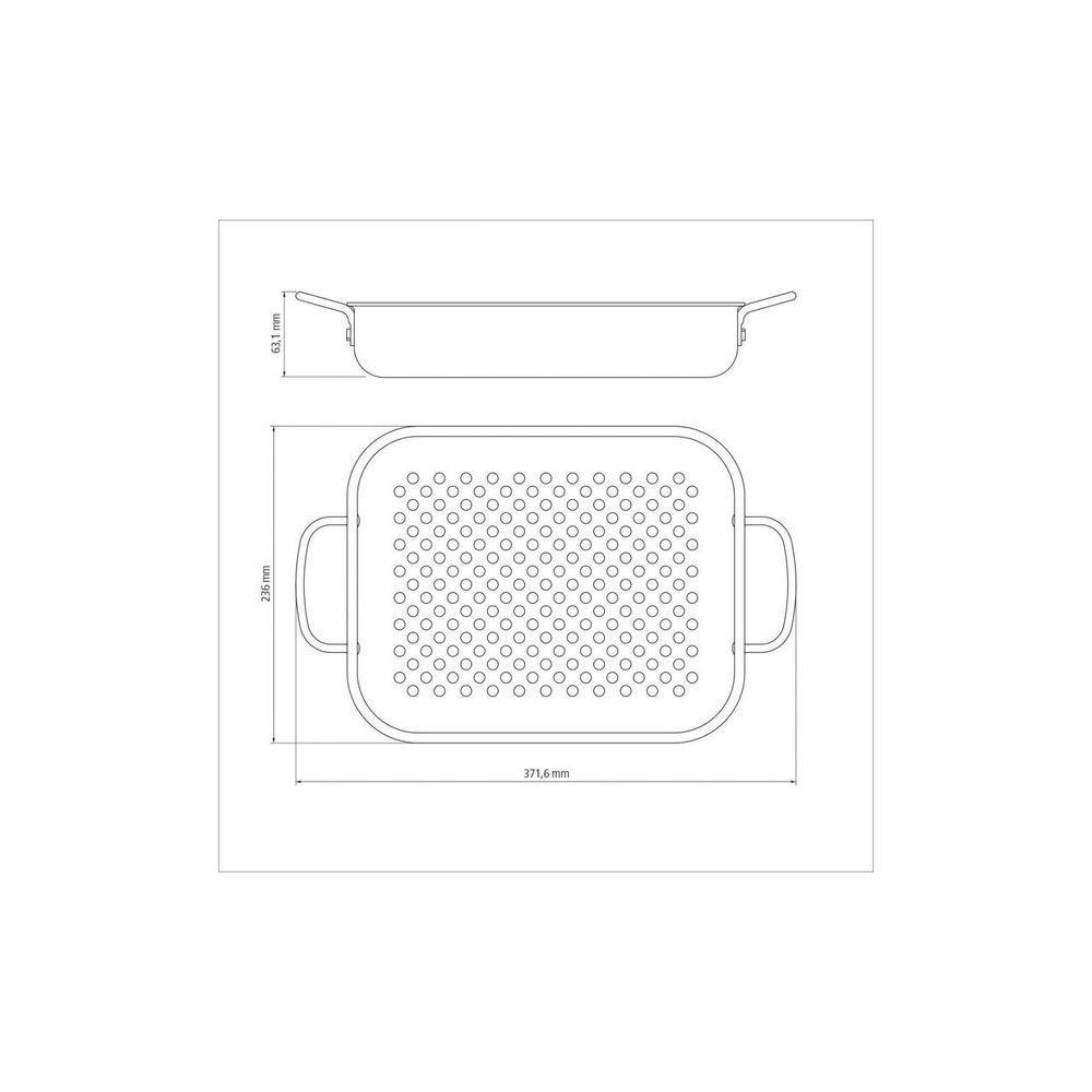 Grelha Retangular Tramontina Churrasco Em Alumínio Anodizado 28 Cm Tramontina - 3