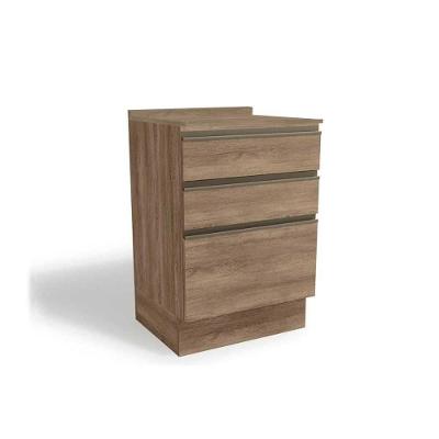 Balcão de Cozinha Modulado Maxxi G743 3 Gavetas c/Tampo 60cm Nogal/Nogal - Kappesberg