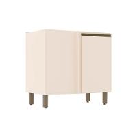 Balcão De Cozinha Modulado Connect Canto Reto C-1 Porta S- Tampo 84x82cm Off White - Henn - 1