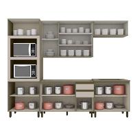 Cozinha Modulada Completa Connect 6 Peças (2 Aéreos+2balcões+1 Aneleiro+1complemento) Cpt95 Duna/cristal - Henn - 6