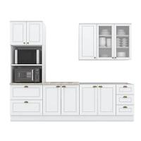 Kit De Cozinha Modulada 5 Peças Americana (1 Aéreo. 2 Balcões, 1 Paneleiro, 1 Complemento) Branco - Henn - 2