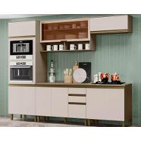 Cozinha Modulada Henn Connect 7 Peças (2 Aéreos+2 Balcões+1paneleiro+2complemento) Cpt94 Duna/cristal-henn - 1