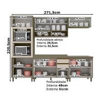 Cozinha Modulada Henn Connect 7 Peças (2 Aéreos+2 Balcões+1paneleiro+2complemento) Cpt94 Duna/cristal-henn - 2