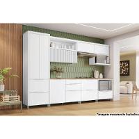 Balcão de Cozinha Modulado Marquesa Forno 1 Gaveta c/ Tampo 80cm Branca/Nature - Nesher - 3