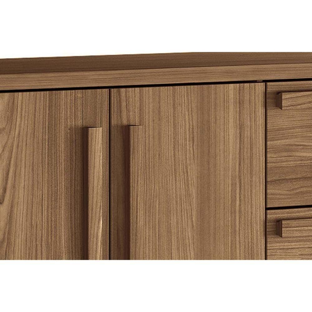 Cômoda Casal Málaga Gold 2 Portas e 5 Gavetas jatoba/Areia - Santos Andirá - 3