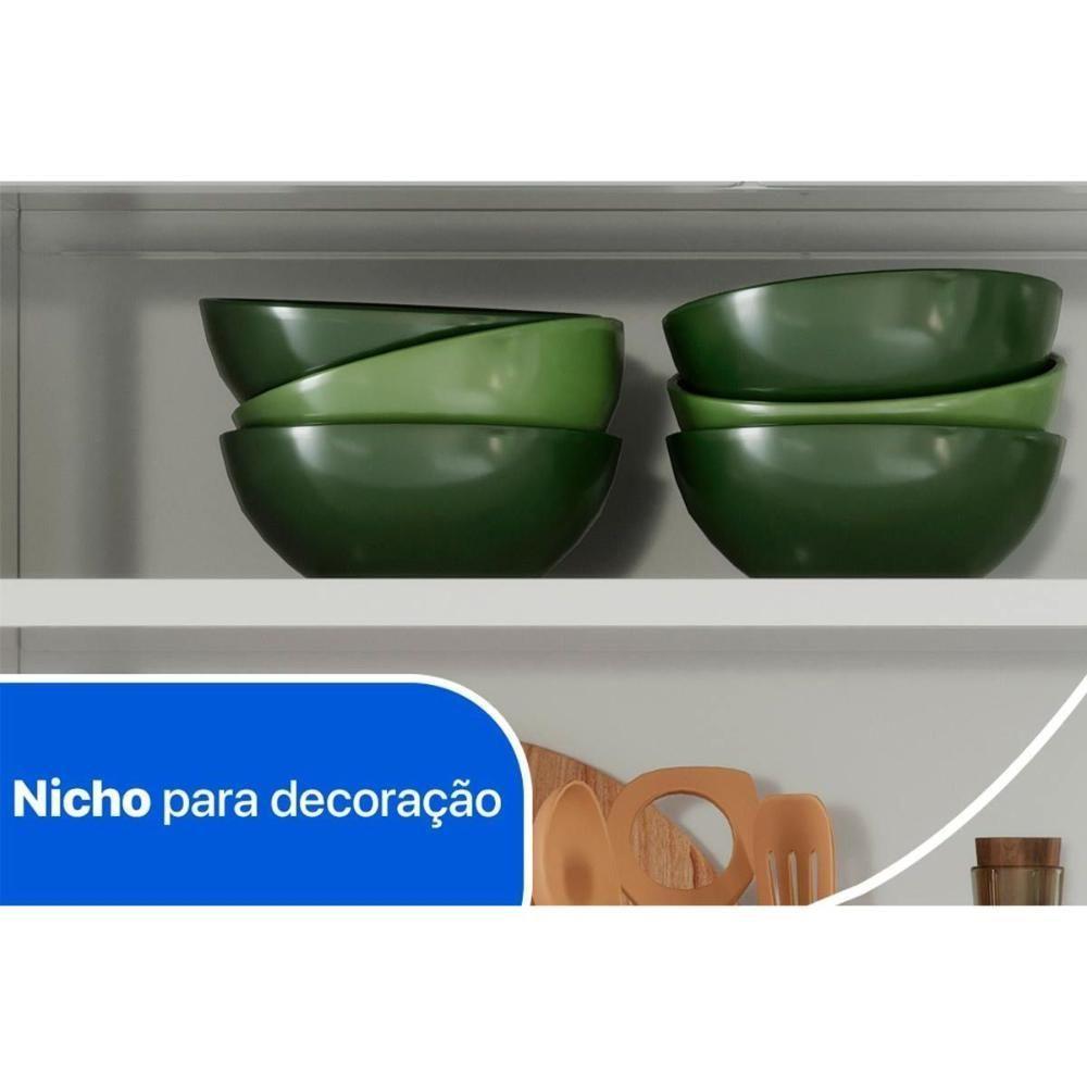 Kit de Cozinha Compacta Diamante Smart Aço 3 Peças (2Aéreos+1Paneleiro) CZ23 Branco - Telasul - 4