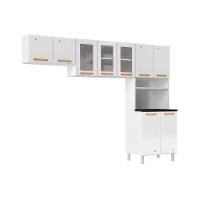 Kit de Cozinha Compacta Diamante Smart Aço 3 Peças (2Aéreos+1Paneleiro) CZ23 Branco - Telasul - 1