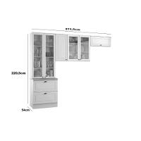 Kit de Cozinha Completa 3 Peças Americana (2 Armários + 1 Paneleiro) CPT11 Branco - Henn - 4