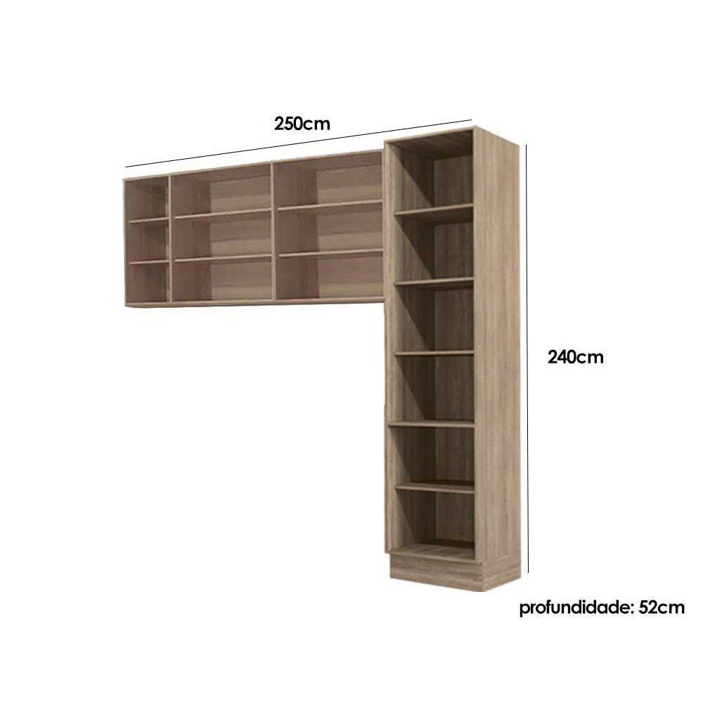 Kit de Cozinha 3 Peças Maxxi (2 Armários + 1 Paneleiro) CPT34 Nogal - Kappesberg - 5