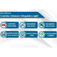 Cama Box Baú Solteiro: Colchão Ortopédico Ortobom Light + Base CRC Courano White(88x188) - 6