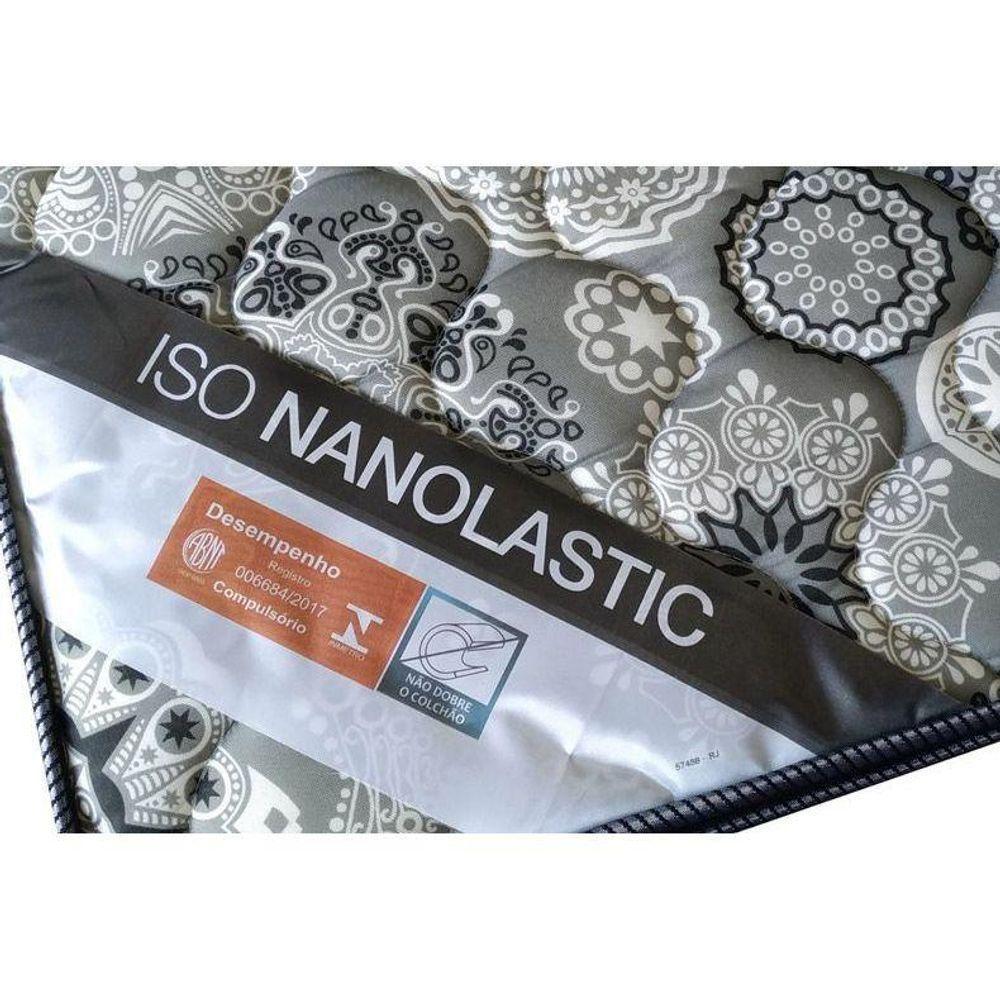 Cama Box Baú Solteiro: Colchão Molas Ortobom Nanolastic Fort Tech Iso + Base Crc Suede Black(88x188) - 3