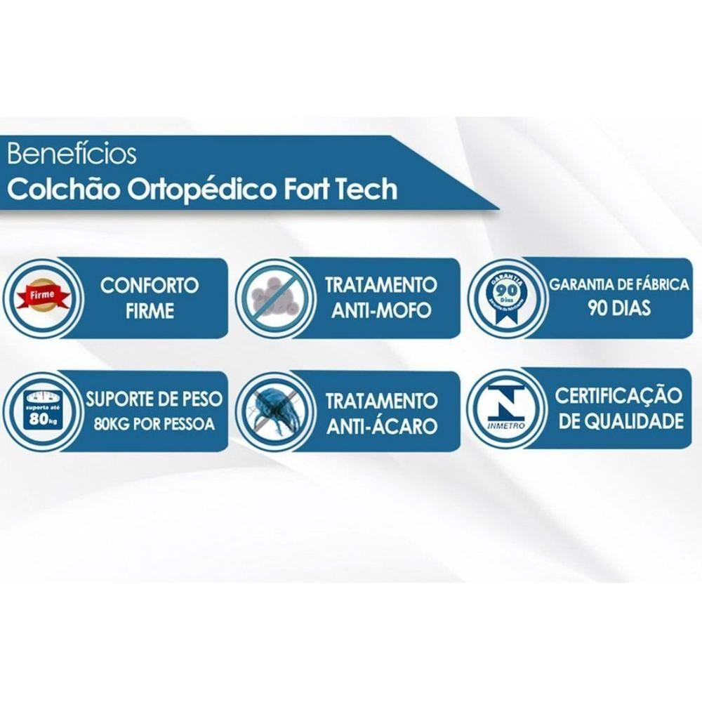 Cama Box Baú Queen: Colchão Anatômico Ortobom D28 / EP ISO 60 + Base CRC Suede Black(158x198) - 5